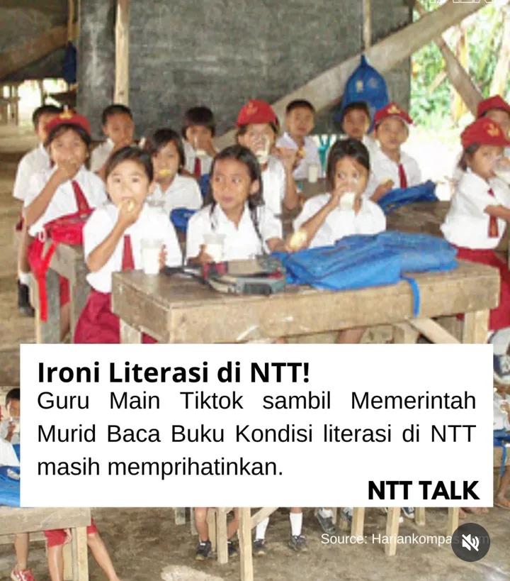 Viral Guru Main TikTok, Kondisi Literasi Anak Sekolah di NTT Kian Mengkhawatirkan